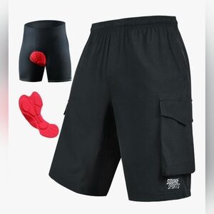 Sports Mountain Bike Shorts 4D Padded MTB Cycling Shorts‎ Loosefit M